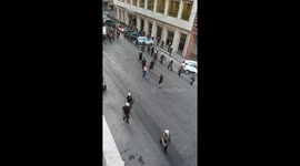 Greece protest sees 'anarchists' take to the streets of Athens demonstrating peacefully