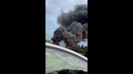 Huge fire rages in east end of Glasgow, Scotland