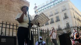 Concentración del movimiento 'Black lives matter' con una protesta en España