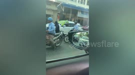Angry Locals Vandalise Badly Parked Car In Vietnam
