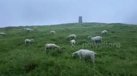 Glastonbury Tor Summer Solstice Celebrations. One worshiper declares 