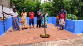 Wooden Rice stamper will say the start & end of Solar Eclipse in Southern India.