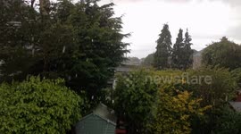 Summer hail storm, Cleethorpes, UK