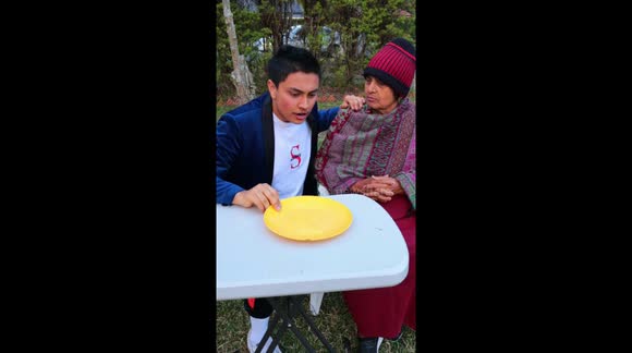 Pizza Drops From Sky Magic Prank On Grandma (Super Funny) !!