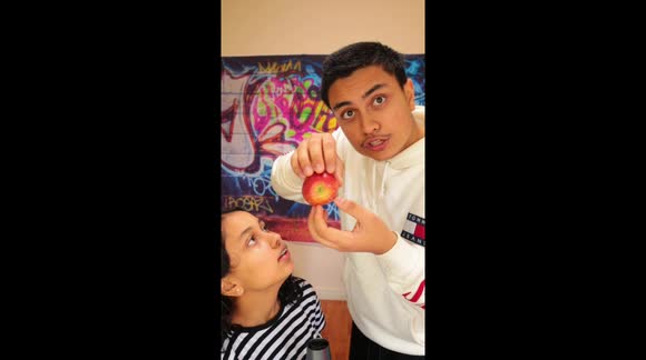 Floating Apple Magic Trick Exposed By My SISTER !!