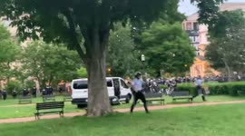 Police closing Lafayette Square during DC protests