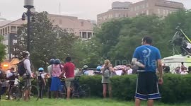 Tensions rise as protesters try to tear down Andrew Jackson statue in front of white house
