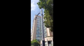 Lamppost seen shaking in Mexico City as 7.4 magnitude quake hits south of the country