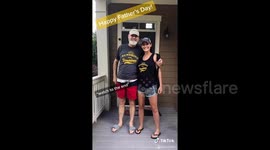 Indiana dad gets heartwarming retirement gift of decked-out bourbon bar