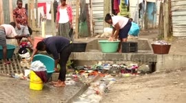 Water Canal in Cape Town. People tell what it's like to live in an unsanitary environment during a quarantine