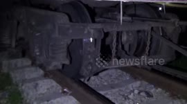 Drunk man survives after passing out on train tracks and being run over