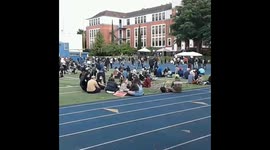 Sit-in protest in front of Portland's Justice Center