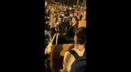 'Hands up, don't shoot!' Drum performance during protest on Lafayette Square in Washington