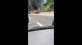 Arrival at car fire on Philadelphia I-76