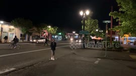Chaos & Fire erupts in Portland 6/26/20 (no sound)