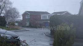 gale force winds and snow in Lincoln