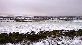 snow over fields
