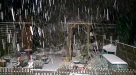 Snow in back garden
