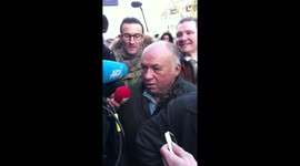 Dominique Strauss-Kahn. Dodo la saumure arrives at court in Lille, France