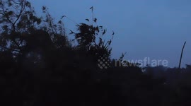 scene of a rainy night