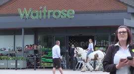 Horse queues outside UK supermarket