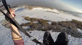 Speed flyer in French Alps misjudges altitude and crashes into mountainside