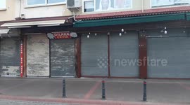 Famous touristic place Alanya (Antalya, Turkey) has empty street due to Covid pandemic