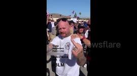 Norco Trump supporter hits 'Black Lives Matter' protestor's phone off his hand