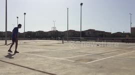 Playing tennis for the first time in Egypt after lockdown