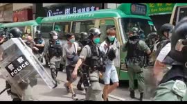 Demonstrators arrested during Hong Kong's national security law protest