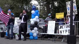 Back The Blue faces off with Black Lives Matter in New York City