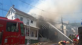 Hero's in action at 2nd Alarm Duplex fire in Shamokin, Pennsylvania