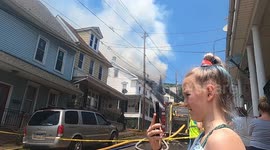 Hero's in action at 2nd Alarm Duplex fire in Shamokin, Pennsylvania