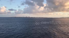 View of an island from the sea