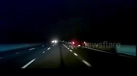 Truck hits wall on highway Raleigh, north Carolina