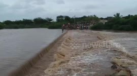 Drone footage shows coastal India battered by rains