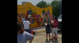 Texas activists paint mural of slain soldier Vanessa Guillen