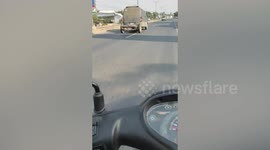 Minivan uses trailer welded onto the back for rear wheels