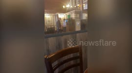Moment UK customer punches Wetherspoon manager in the face after being refused service