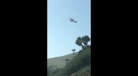 Fire in the Palos Verdes Canyon area