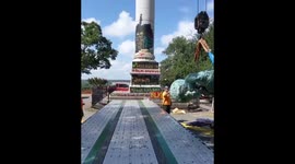 Loading the Confederate Soldiers and Sailors Monument on Libby Hill... #RVA #ConfederateMonument https://t.co/dMOO9U1Sxv