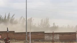 Heavy gusty winds storms affects dozens of trees and electric poles uprooted in Northern India.