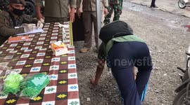 Push-up penalty given to those not wearing a mask in Indonesia