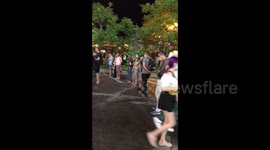 The second day of protests: protesters staged a March in Khabarovsk at night