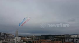 The Patrouille de France before its passage on the Champs Élysées