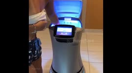 Room service of the future! Robot bring items to hotel guests in San Diego