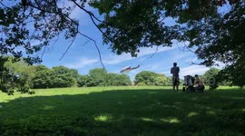 Rescue Helicopter Taking Off at Chicago Lakefront