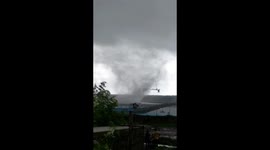 Tornado waterspouts spotted off coast Yanam, India