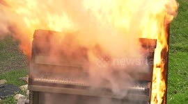 Spectacularly fiery end to socially-distanced UK music recital