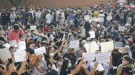 Hundreds of Thais protest against government in Chiang, Mai northern Thailand